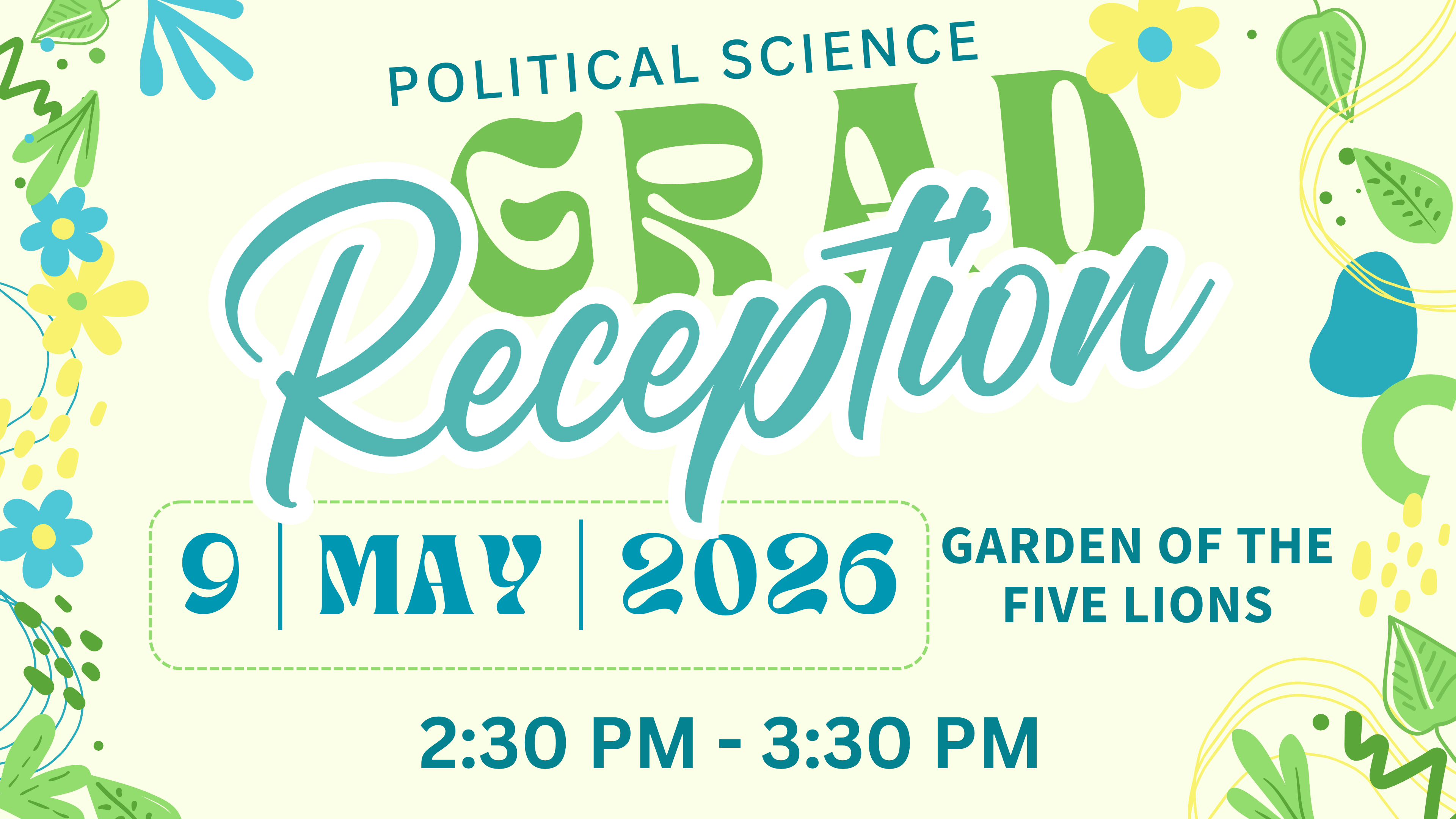 Poster for Grad Reception 