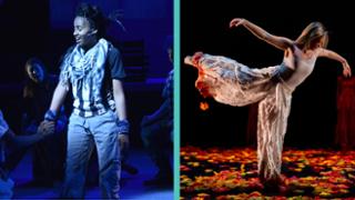 Students acting and dancing