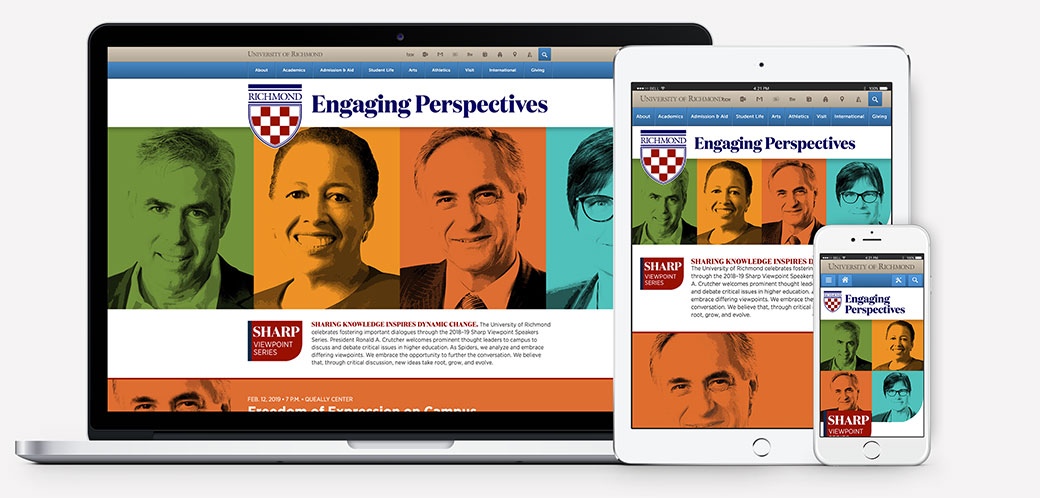 Sharp Viewpoint Series web design on desktop, tablet, and mobile devices