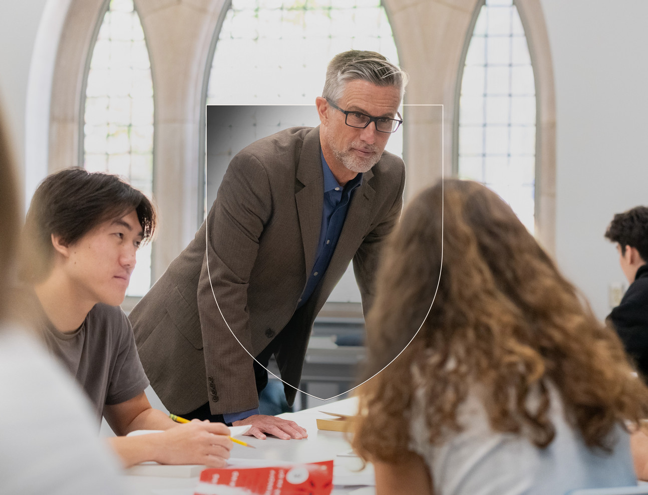 Professor in classroom