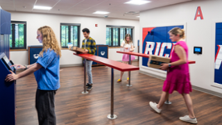 students at post office