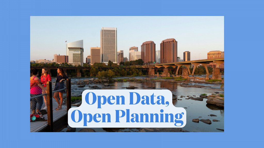 students with Richmond skyline in background