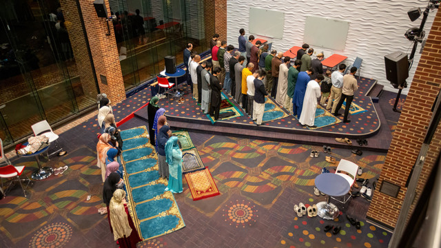 group of people praying
