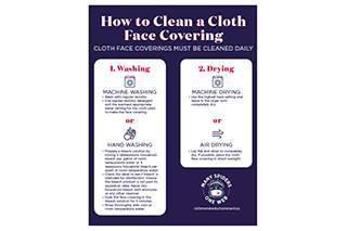 How to clean a cloth face covering