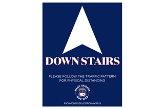 Arrow downstairs straight