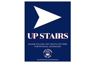Arrow upstairs right