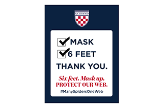 Mask six feet thank you