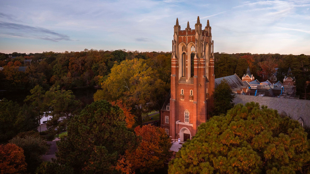 Aerial view of Boatwright Tower