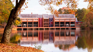 Westhampton Lake and Tyler Haynes Commons at the University of Richmond