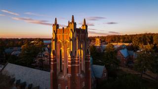 Boatwright Tower at sunset