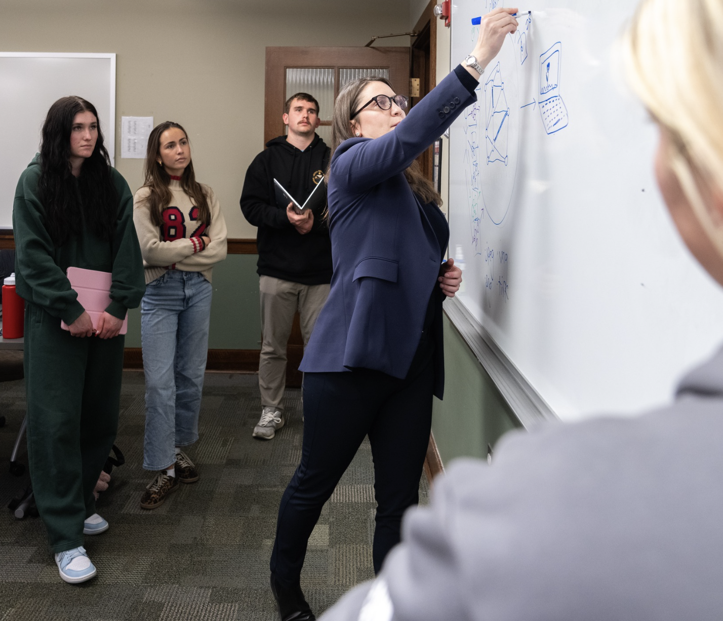 Professor Lauren tilton in the classroom 