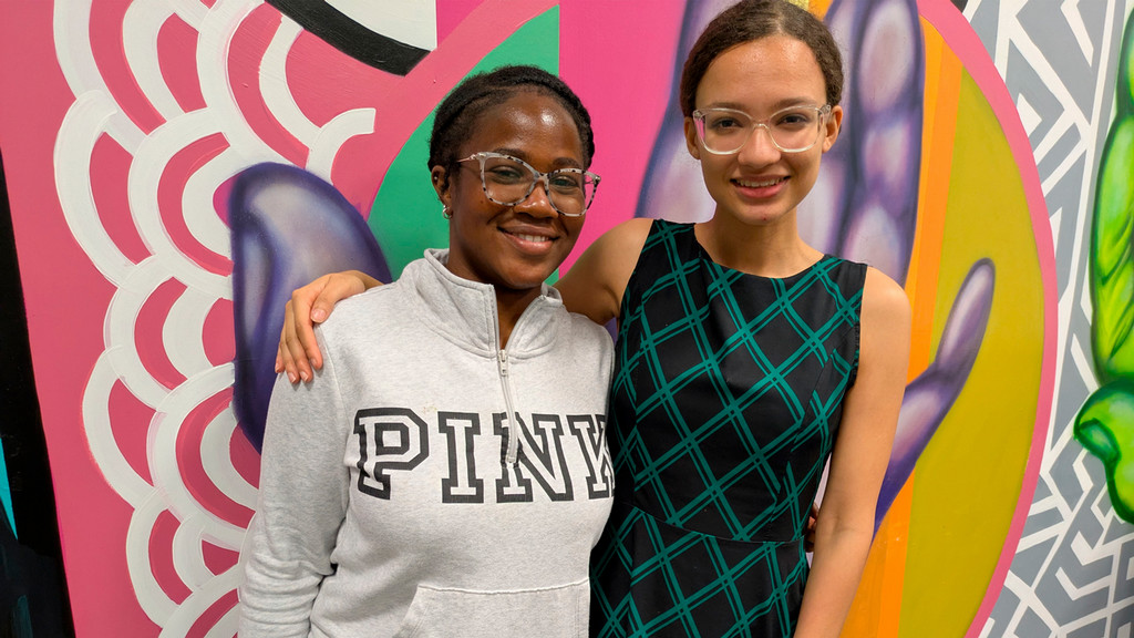 Students smiling together