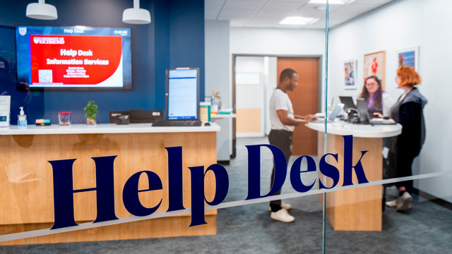 The IS Help Desk in Jepson Hall