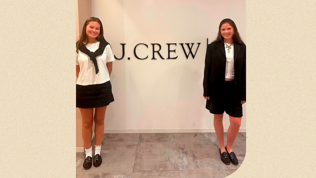 Jepson alumni Isabel Pearson (left) and Sarah Greenberg work at J. Crew Factory's corporate headquarters
