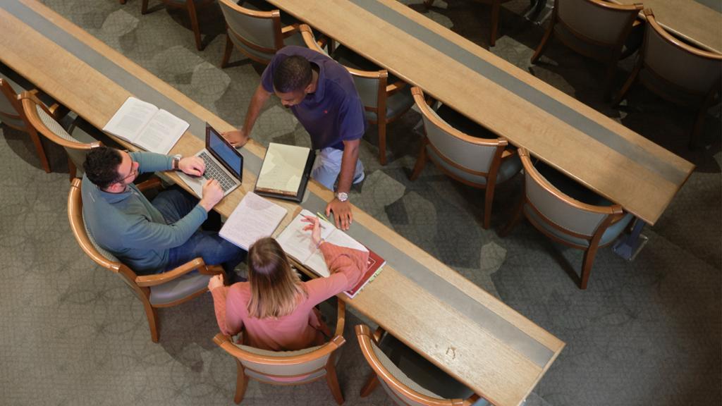 students studying