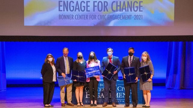 Award recipients on stage