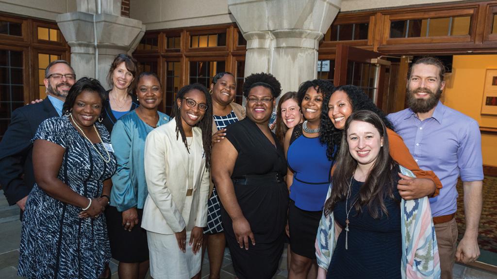 Group of Nonprofit Studies students and graduates celebrating