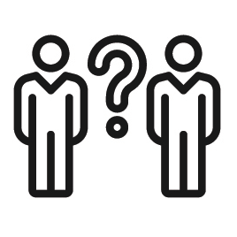 One on one support icon