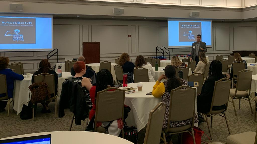 Participants in the Next Generation Leadership Academy in a presentation