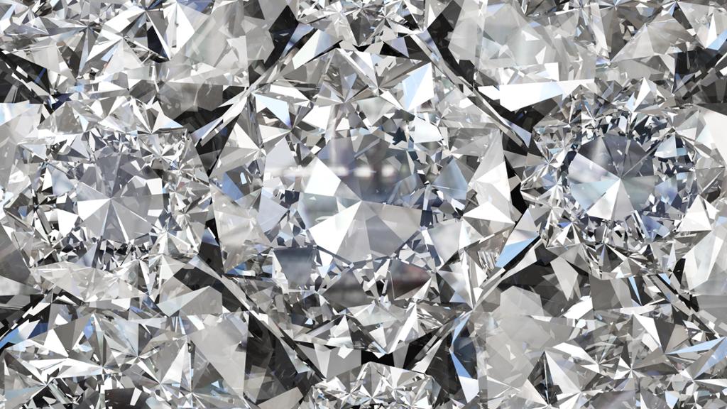 Shimmering diamond shapes and colors