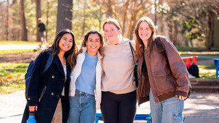 University of Richmond students outside