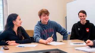 Students working