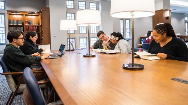 Students studying together