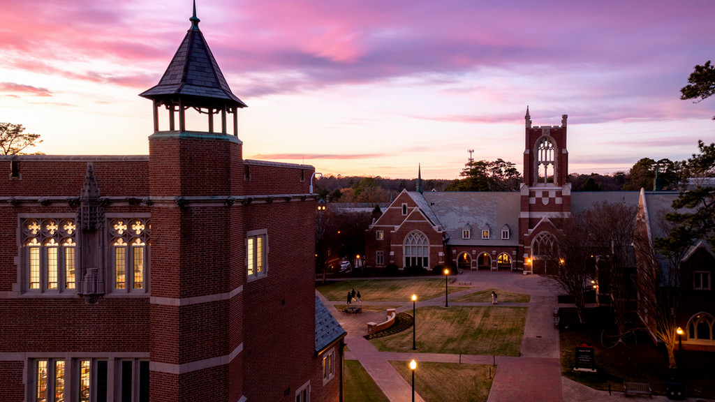 Jepson Hall at dusk