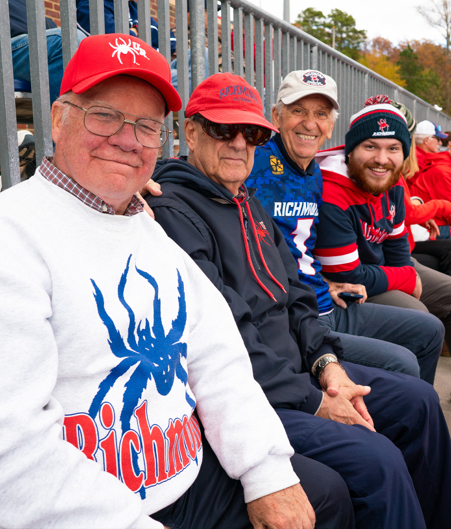 Fans in the stands at Robins Stadium