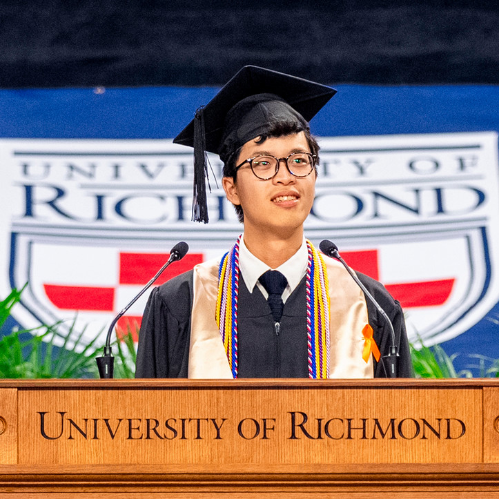 Ben Ngyuen, class speaker, at Commencement 2026.