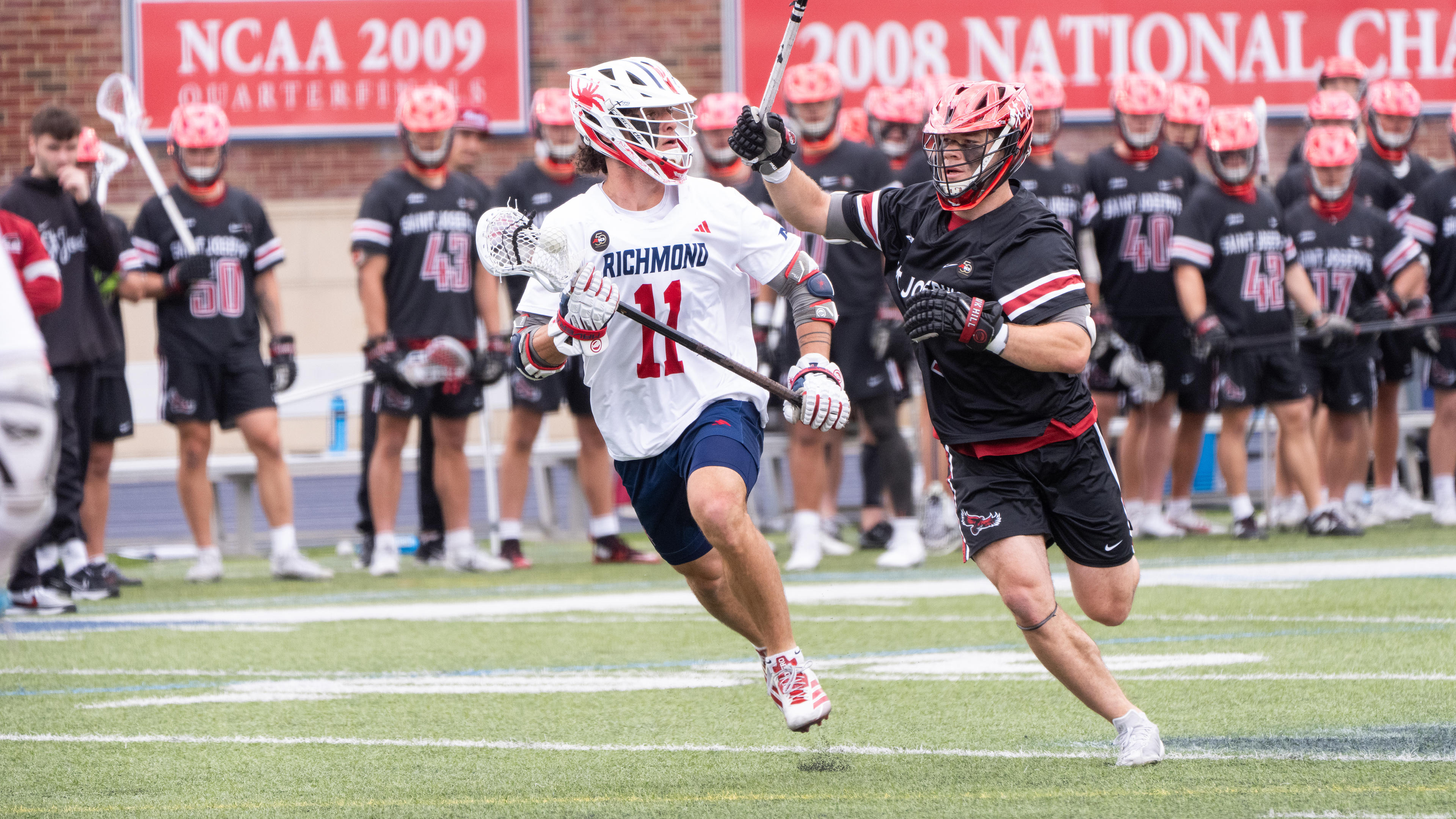 University of Richmond men's lacrosse team vs St. John's University during the A-10 championship game.