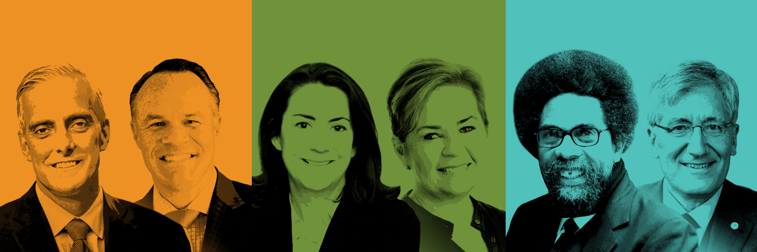 Headshots of the Sharp Viewpoint Series' speakers.