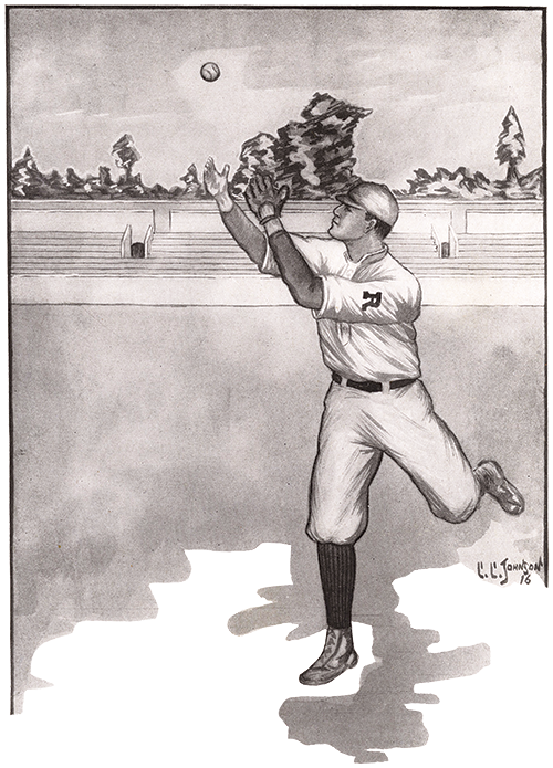 Spider baseball player illustration